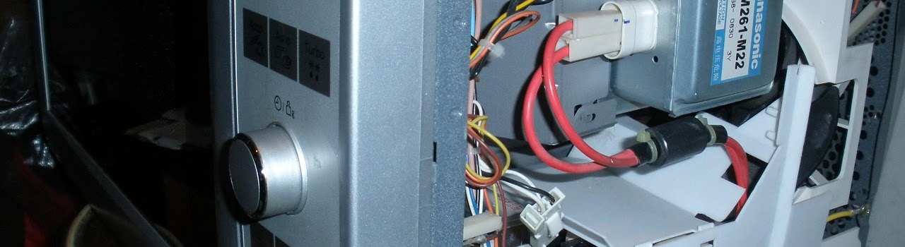 Mikrofalówka Panasonic przygotowana do naprawy inwertera